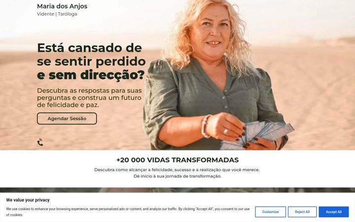 Screenshot of mariadosanjostarot.com