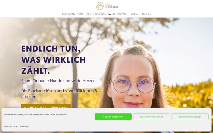 Screenshot of mariaehrenberg.com
