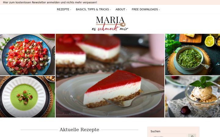 Screenshot of mariaesschmecktmir.com