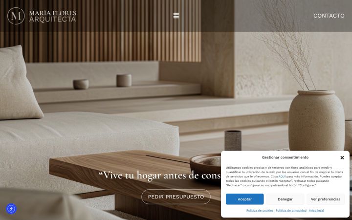 Screenshot of mariafloresarquitecta.com
