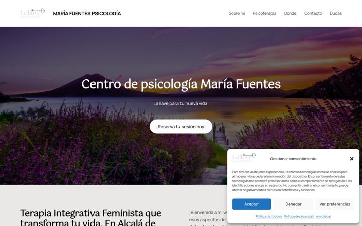 Screenshot of mariafuentespsicologia.com