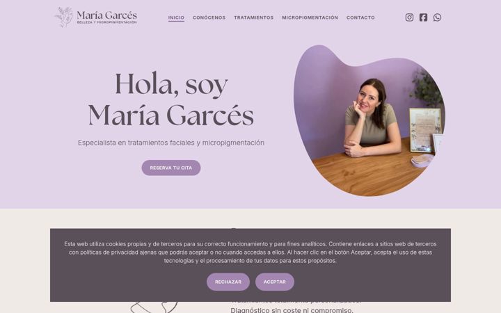 Screenshot of mariagarcesbelleza.com