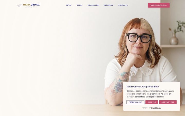 Screenshot of mariagarcez.com