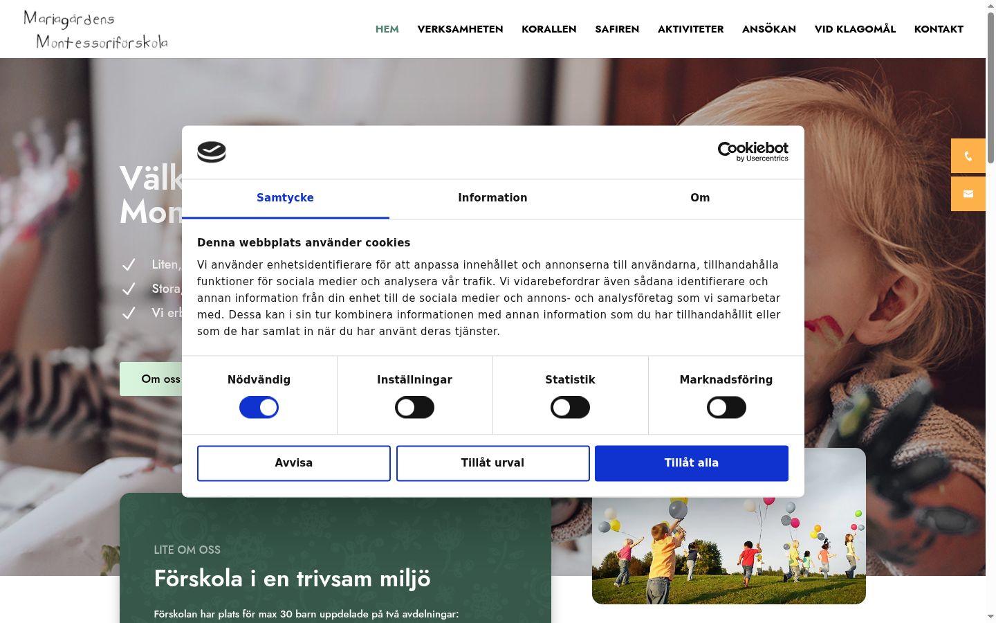 Sutikimo reklamjuostės, rodytos prieš bet kokią sąveiką, ekrano kopija