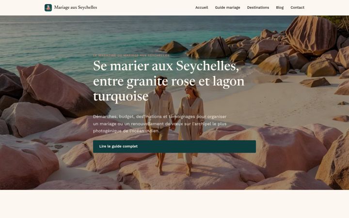 Screenshot of mariage-aux-seychelles.fr