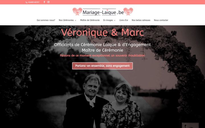 Screenshot of mariage-laique.be
