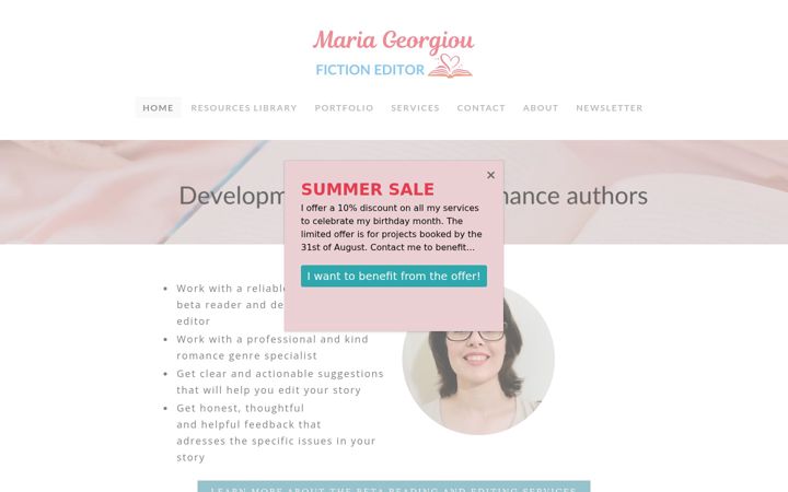 Screenshot of mariageorgioufictioneditor.com