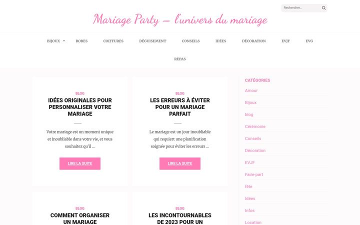 Screenshot of mariageparty.fr