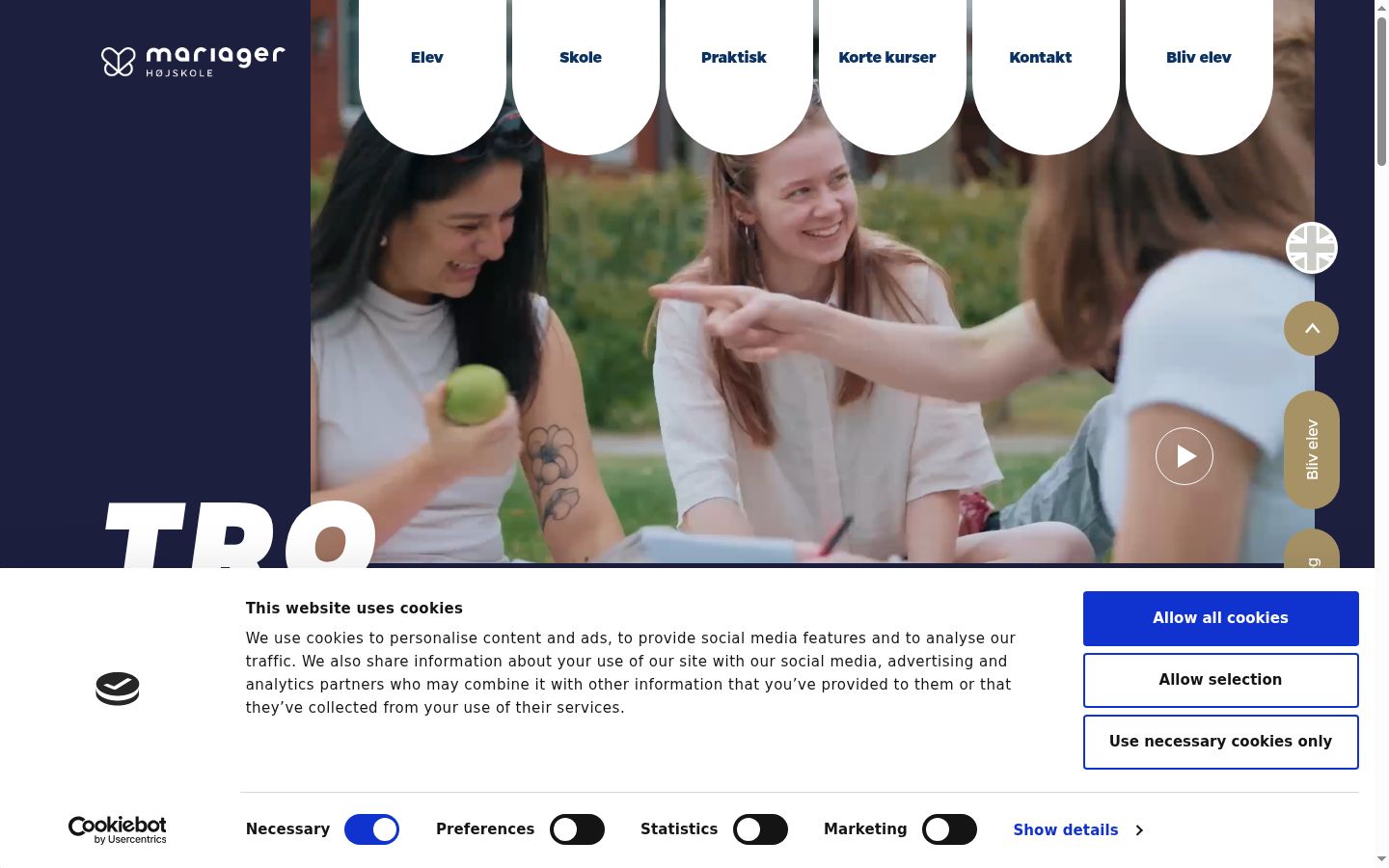 Sutikimo reklamjuostės, rodytos prieš bet kokią sąveiką, ekrano kopija