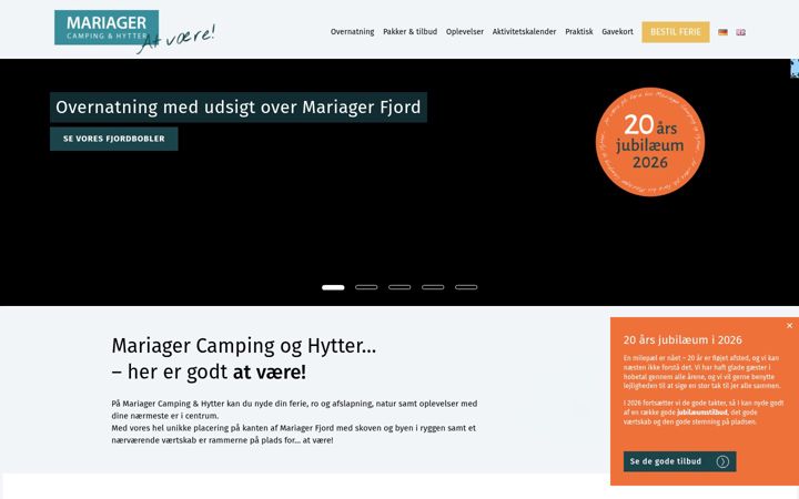 Képernyőkép: mariagercamping.dk