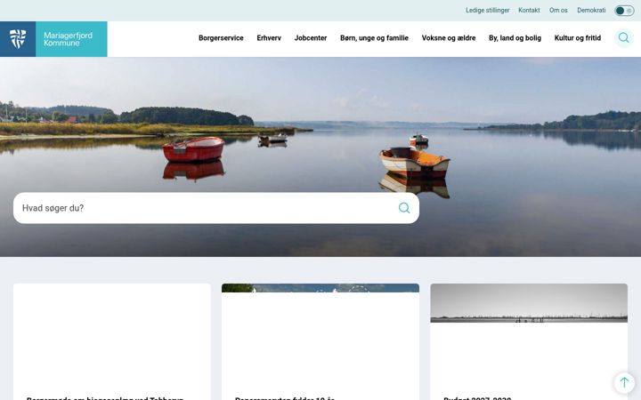 Screenshot of mariagerfjord.dk