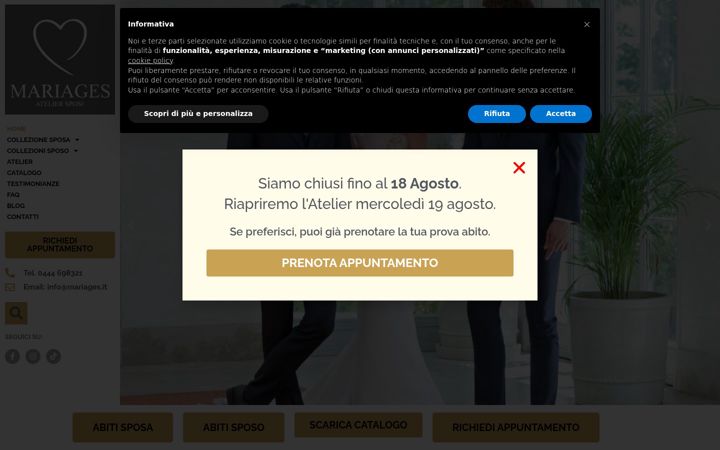Screenshot of mariages.it