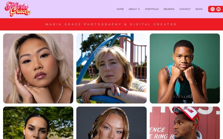 Screenshot of mariagracephotography.com