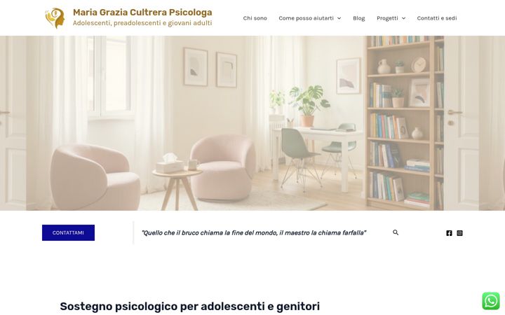 Screenshot of mariagraziacultrera.com