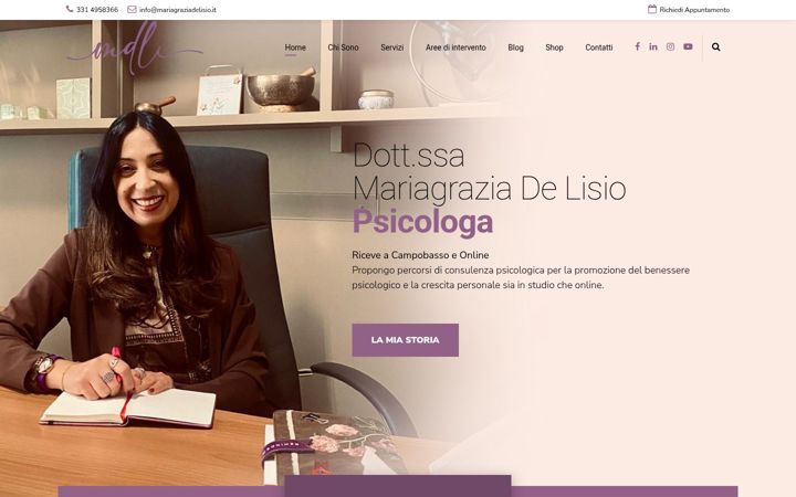 Screenshot of mariagraziadelisio.it