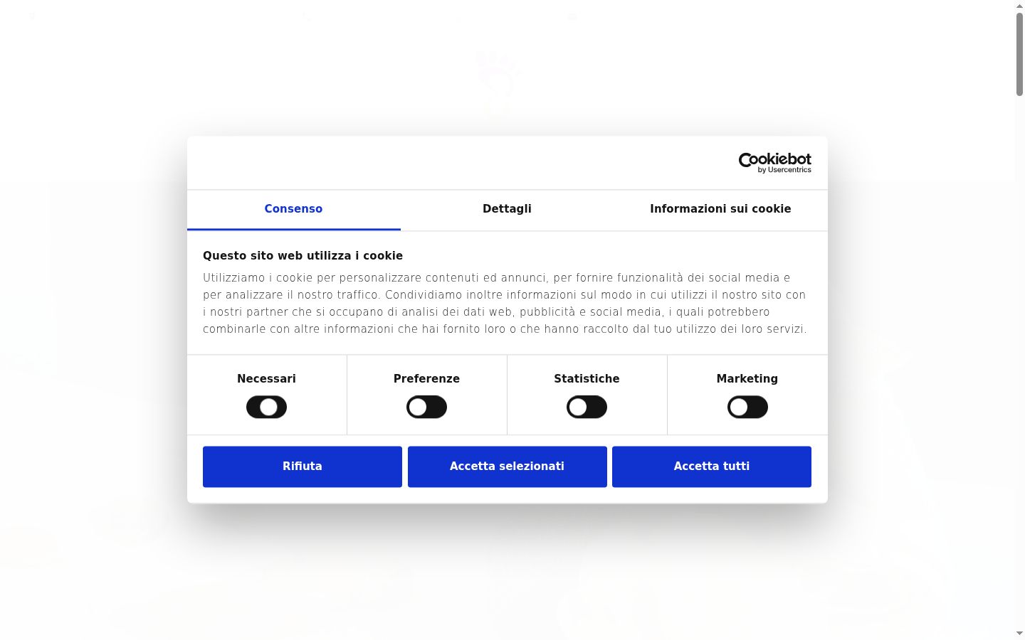 Screenshot του banner συγκατάθεσης που εμφανίστηκε πριν από οποιαδήποτε αλληλεπίδραση