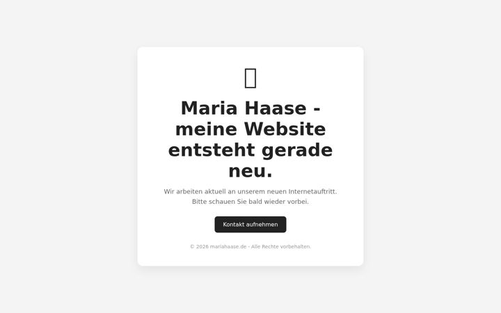 Screenshot of mariahaase.de