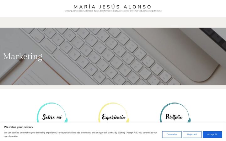 Screenshot of mariajesusalonso.com