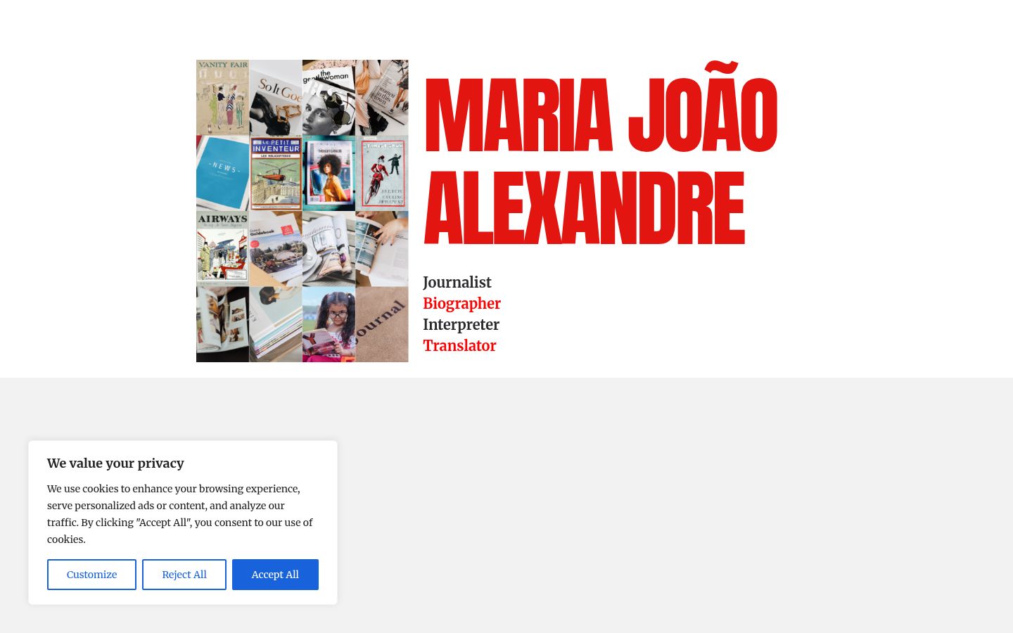 Captura de pantalla del banner de consentimiento mostrado antes de cualquier interacción