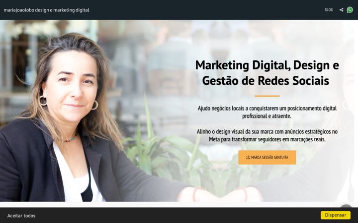 Screenshot of mariajoaolobo.com