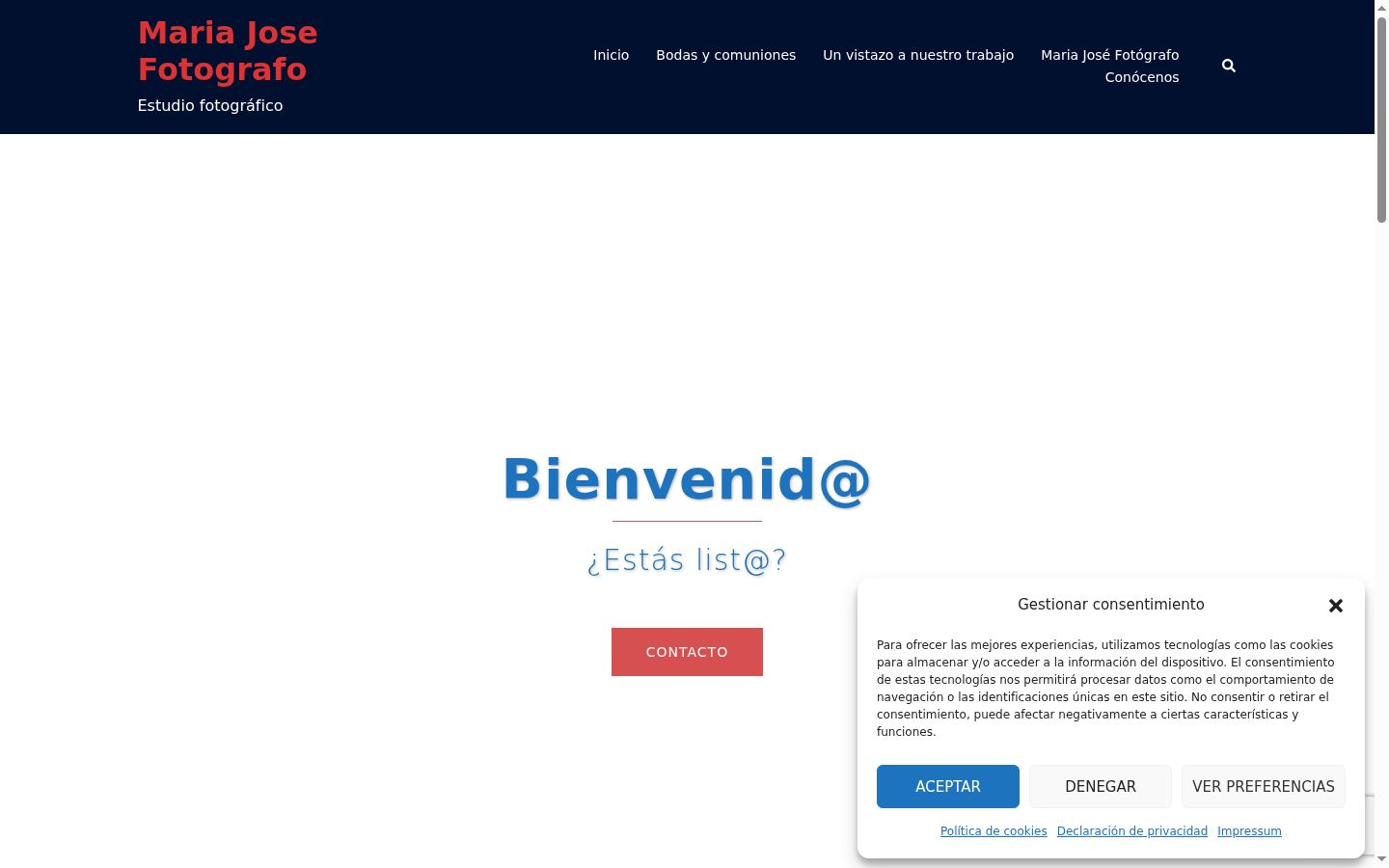 Screenshot of the consent banner shown before any interaction