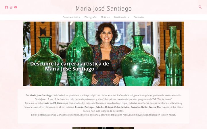 Screenshot of mariajosesantiago.com