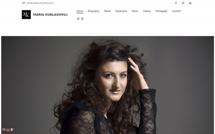 Screenshot of mariakublashvili.com
