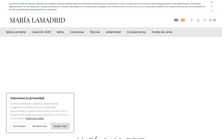 Screenshot of marialamadrid.es