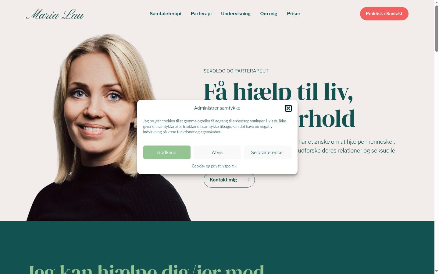 Captura de ecrã do banner de consentimento apresentado antes de qualquer interação