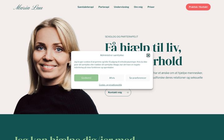 Screenshot of marialau.dk