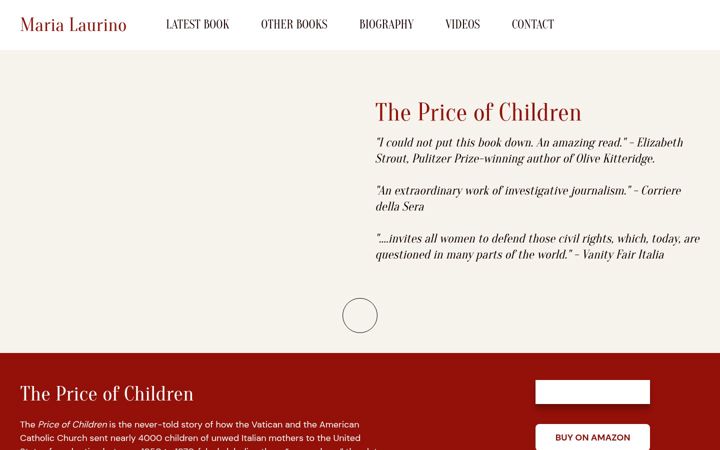 Screenshot of marialaurino.com