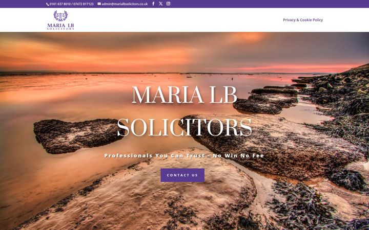 Screenshot of marialbsolicitors.co.uk