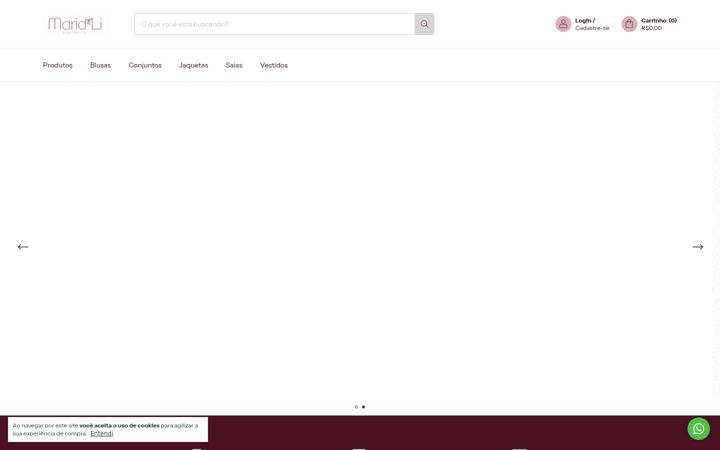 Screenshot of marialimodas.com.br