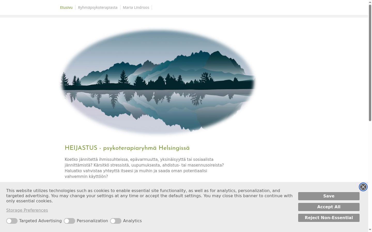 Screenshot del banner di consenso mostrato prima di qualsiasi interazione