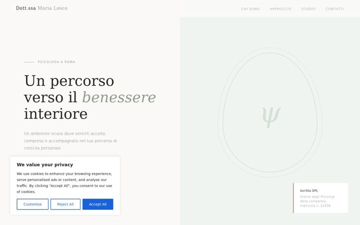 Screenshot of marialoscopsicologa.it