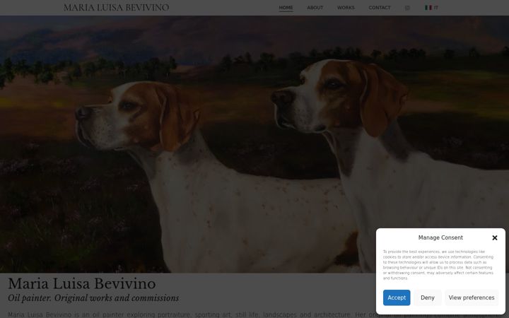 Screenshot of marialuisabevivino.com