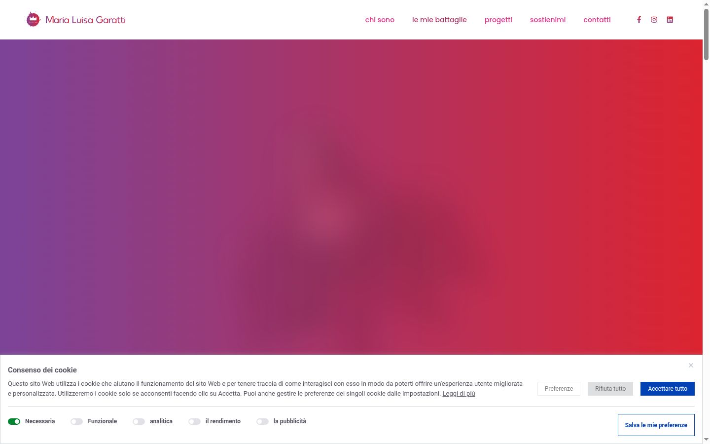 Screenshot tal-banner tal-kunsens muri qabel kwalunkwe interazzjoni