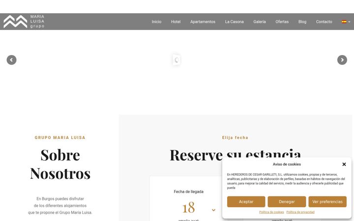 Screenshot of marialuisahotel.com