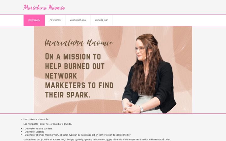 Screenshot of marialuna-naomie.dk