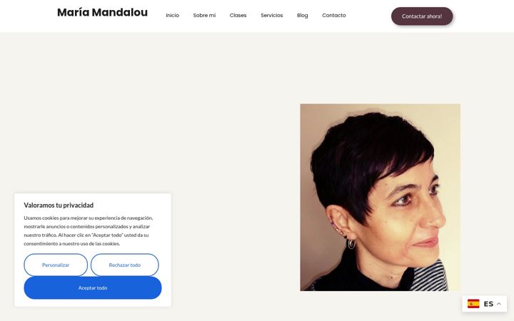 Screenshot of mariamandalou.es