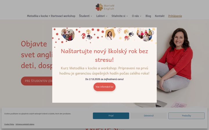 Screenshot of mariamenglish.com