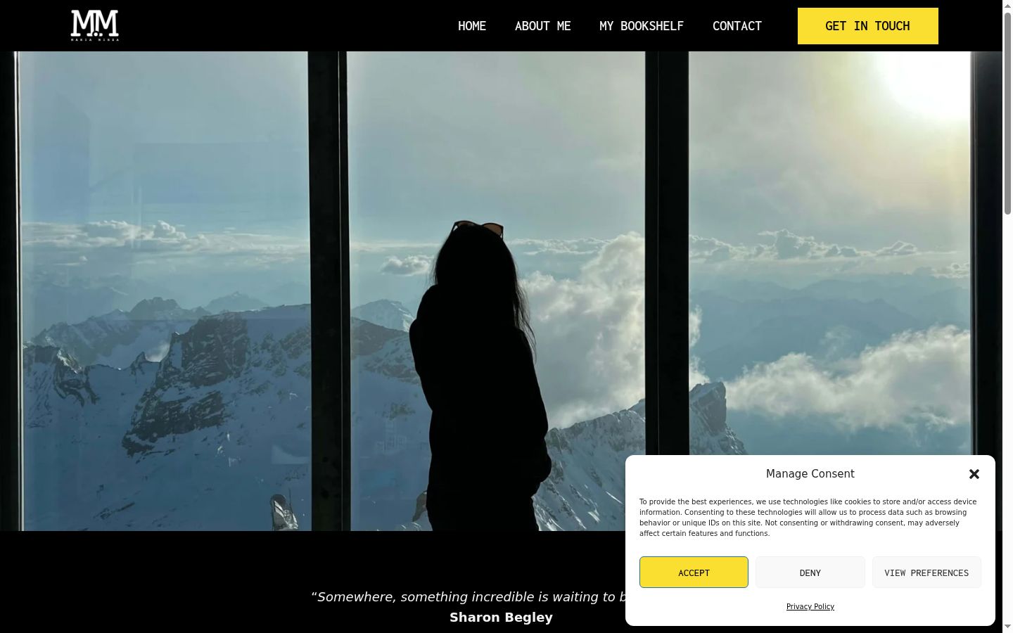 Capture d'écran de la bannière de consentement affichée avant toute interaction