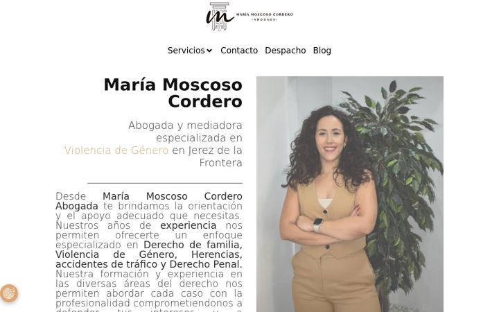 Screenshot of mariamoscosocorderoabogada.es