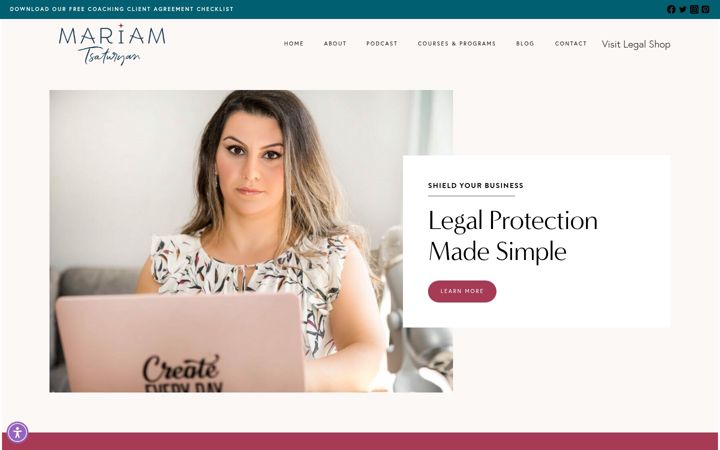 Screenshot of mariamtsaturyan.com