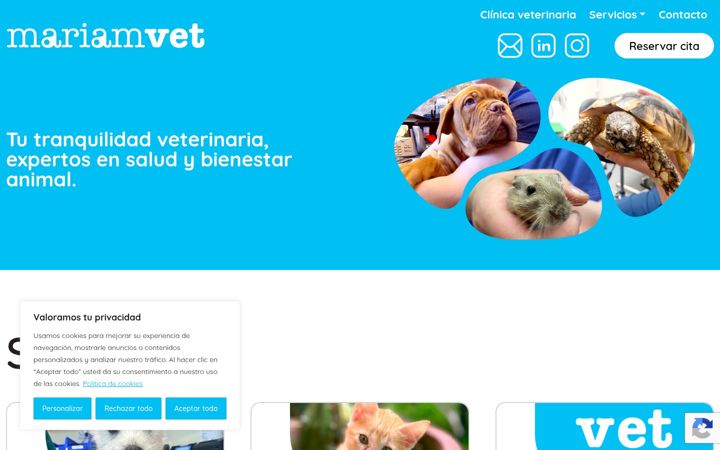 Screenshot of mariamvet.com