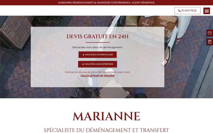 Screenshot of marian-demenagement.fr