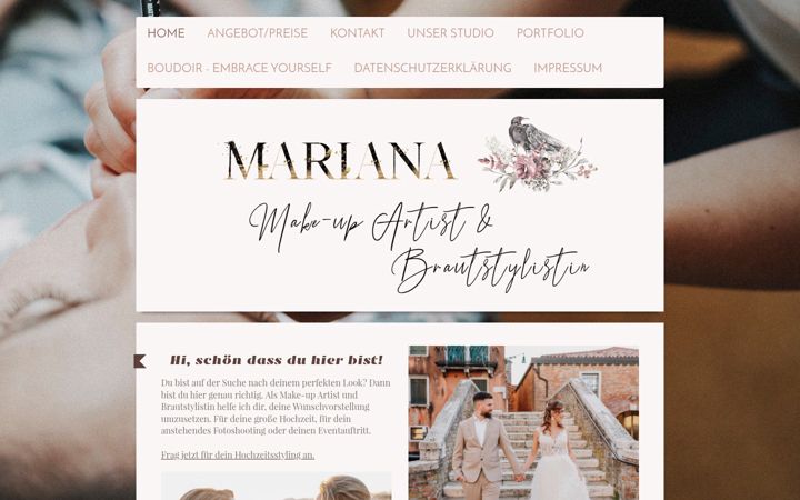 Screenshot of mariana-mua.de
