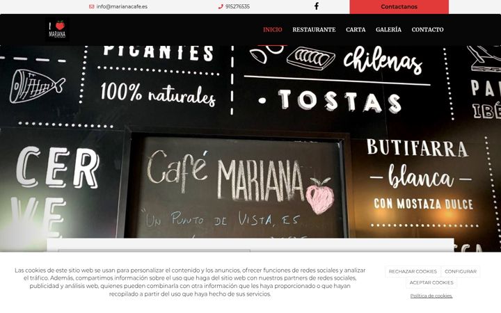 Screenshot of marianacafe.es