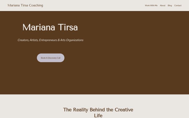 Screenshot of marianacoaching.com