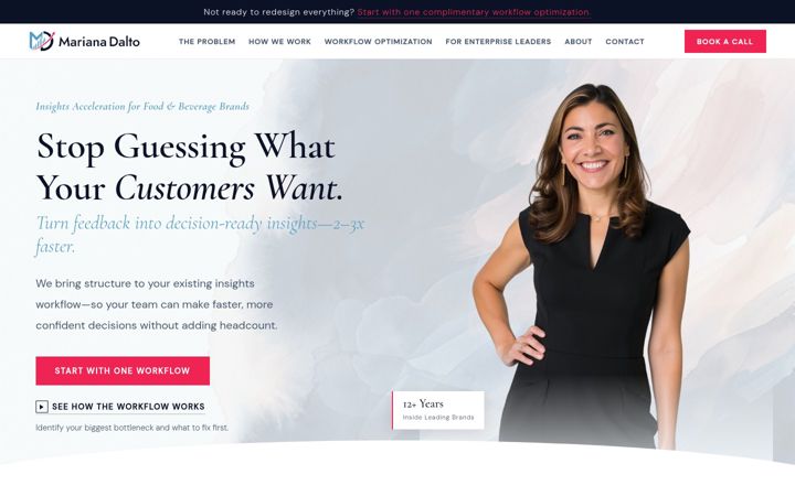 Screenshot of marianadalto.com